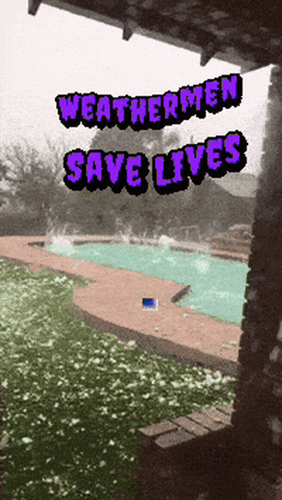 Pool With Weathermen Save Lives Text GIF
