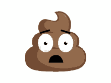 Poop Emoji Worried And Scared