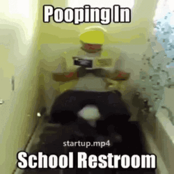 Poop In School Restroom Meme GIF