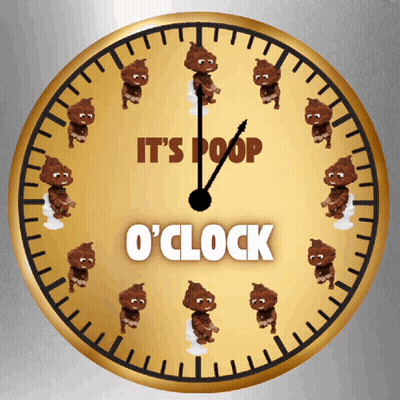 Poop O'Clock Clock GIF