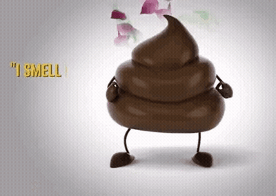Poop With Arms And Legs Saying I Smell GIF