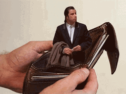 Poor John Travolta Empty Wallet GIF