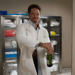 Pop Champagne Dr Malcolm Reynard GIF