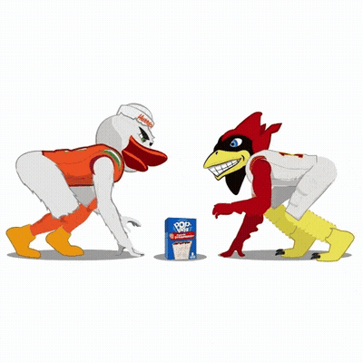 Pop Tarts And Cereal Box With Dinosaur GIF