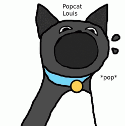 Popcat Louis Doodle GIF