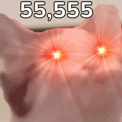 Popcat Red Eyes 555 GIF