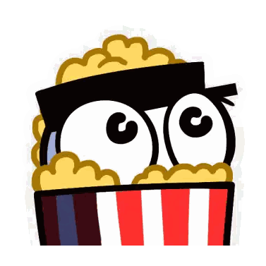 Popcorn Bucket Wearing Bandana Sticker
