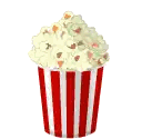 Popcorn Bucket With Flying Popcorn Sticker