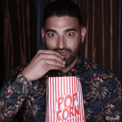 Popcorn Eating Watching Drama GIF