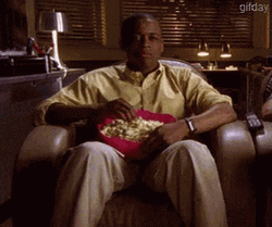 Popcorn Ready Eating Man GIF