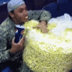 Popcorn Ready With Drink GIF