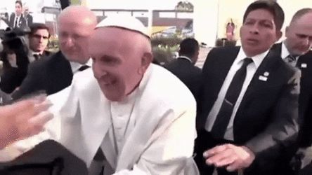 Pope Mobile Pope Francis Pulled GIF
