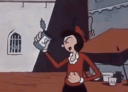  Popeye Angry Olive Oyl Power Up GIF