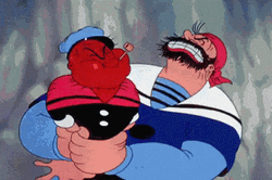Popeye Boiling Radish Head GIF