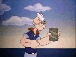 Popeye Enhanced Spinach  GIF