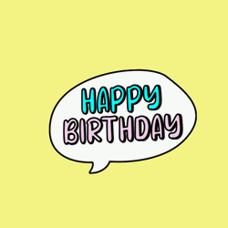 Popping Birth Day Greeting GIF