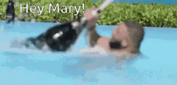 Popping Bottle Of Beer Happy Birthday Mary  GIF