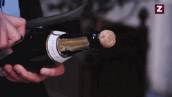 Popping Champagne Bottle With A Knife GIF