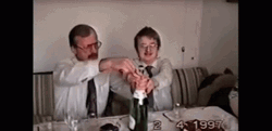 Popping Champagne Hilarious Reaction GIF