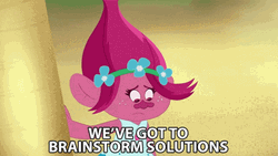 Poppy Brainstorming For Solutions GIF