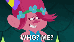 Poppy Trolls Who Me GIF