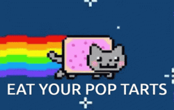 Poptart Cat Eat Your Tarts GIF