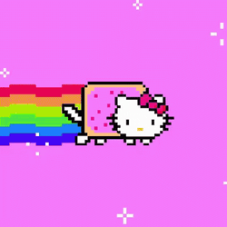 Poptart Cat Hello Kitty Version GIF