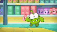 Porque No Los Dos Frog Cut Rope Cartoon GIF