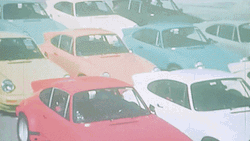 Porsche 911 Classics Of Different Colors GIF