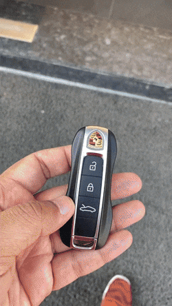 Porsche 911 Turbo Blue Exterior And Interior View GIF