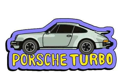 Porsche Turbo Car Sticker