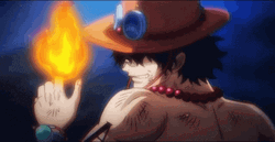 Portgas D Ace Finger Fire GIF