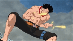 Portgas D Ace Finger Releasing Fire GIF