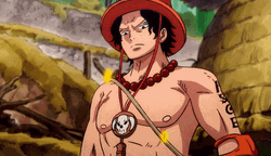 Portgas D Ace Staring Little Girl GIF