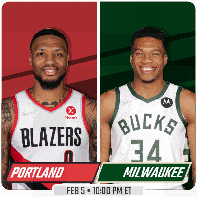 Portland And Milwaukee Playing Game Feb 5Th GIF
