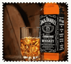 Portrait Famous Jack Daniels's Whiskey Bottle GIF
