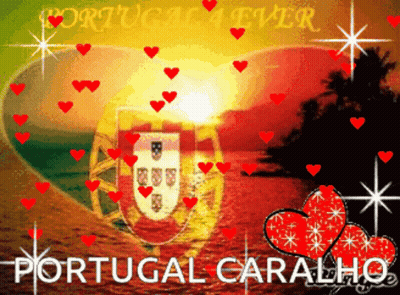 Portugal Caralho Poster With Heart GIF