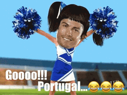 Portugal Funny Ronaldo Cheerleader GIF