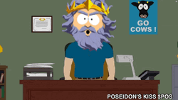 Poseidon's Kiss Being Mad At Office GIF