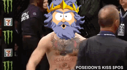 Poseidon's Kiss Big Muscle With Tattoo GIF