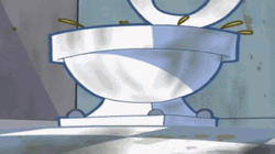 Poseidon's Kiss On Dirty Toilet Bowl GIF