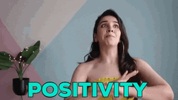 Positive Vibes Jolly Lady  GIF