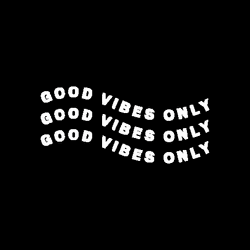 Positive Vibes Neon Text Wave GIF