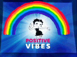 Positive Vibes Rainbow Betty Boop GIF