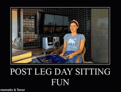 Post Leg Day Sitting Fun GIF