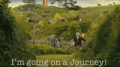 Postcard Saying I'm Going On A Journey GIF