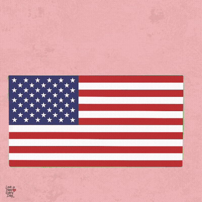 Poster Celebrating 250 Years With American Flag And Heart GIF