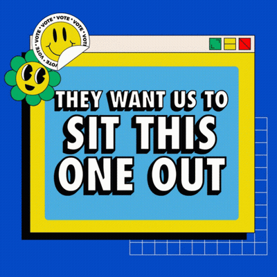 Poster Count On Us To Vote By Mail Emoji Holding Envelope GIF