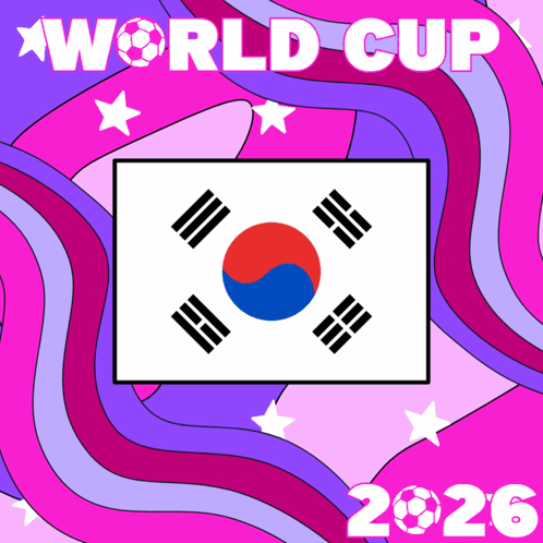 Poster For 2026 World Cup With Korean Flag GIF