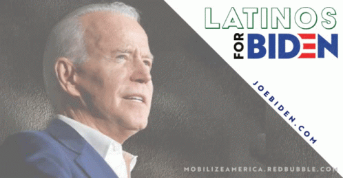 Poster For Joe Biden With Man In Blue Suit GIF